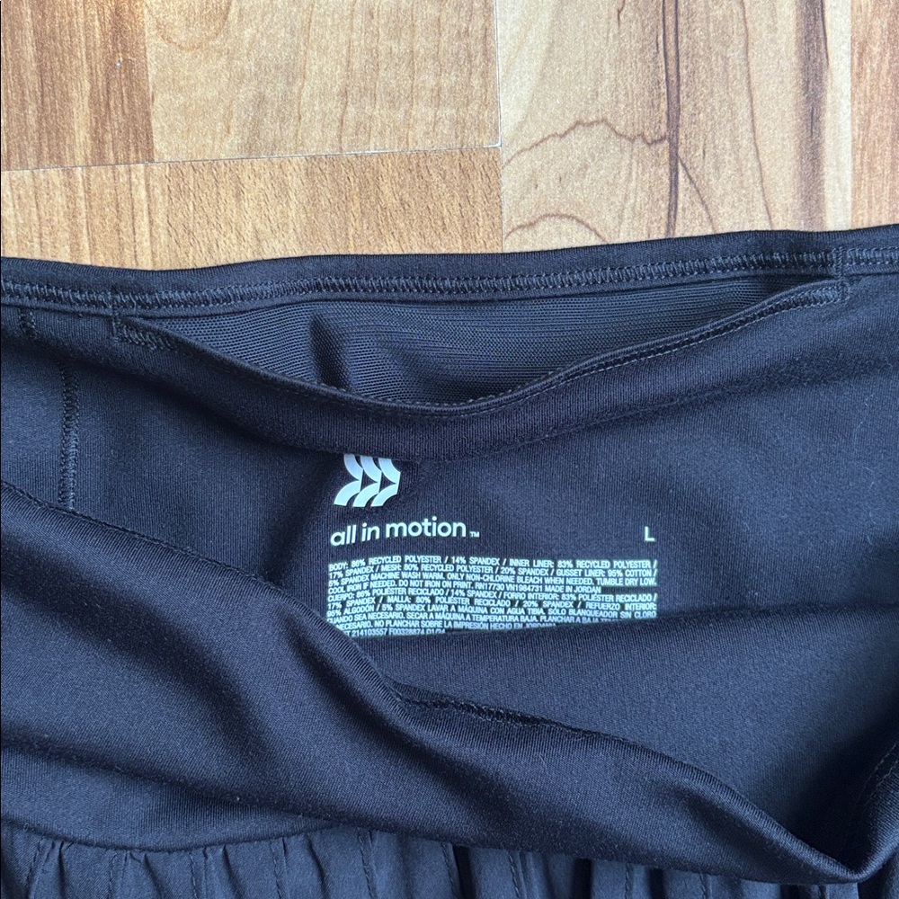All In Motion Black Pleated Athletic Tennis Golf Skort size large - Picture 6 of 7